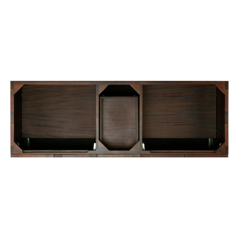 60" Delavan Vanity With Undermount Sinks, Carrara Marble