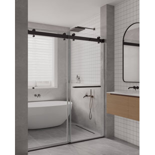 68” - 72" W x 77” H Double Sliding Frameless Glass Shower Doors |3/8" Thickened Clear Tempered Glass | Leak-Proof Precision | Durable Stainless-Steel Hardware | Easy Clean Glass |Clear Glass