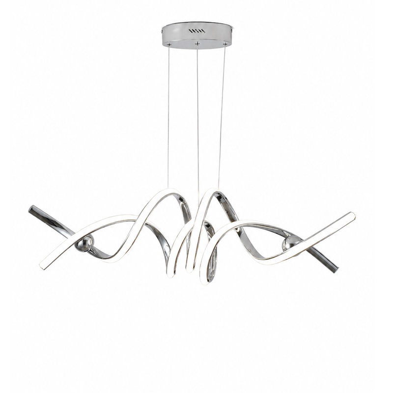 - Light LED Kitchen Island Pendant, Chrome