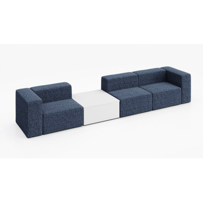 3 Person Sofa With Occassional Table-Fabric