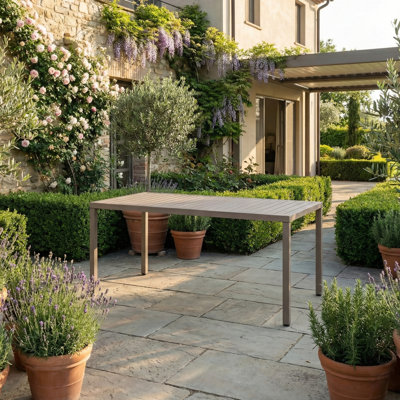 Hilia Square Outdoor Dining Table , 140cm cm W 80cm cm D