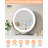 19 Inch Vanity Mirror With Lights, Round Large LED Vanity Mirror With Smart Touch 3 Colours Dimmable, Touch Lighting-1233570805