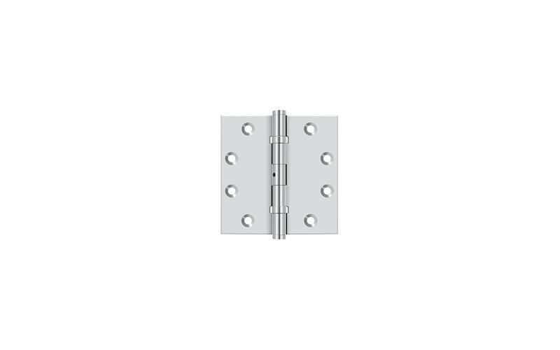 Deltana DSB45NB26 charnières carrées 4-1 / 2 po x 4-1 / 2 po, roulement à billes en chrome poli, Chrome poli