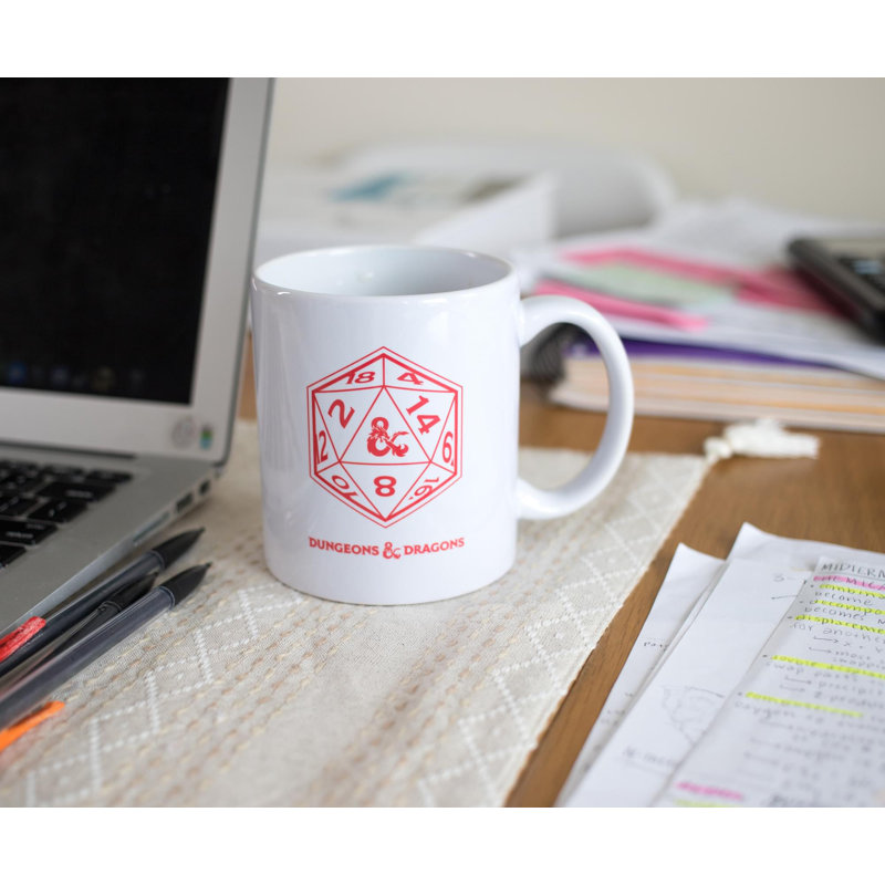 Grande tasse en céramique Dungeons & Dragons D20 | Peut contenir 11 onces