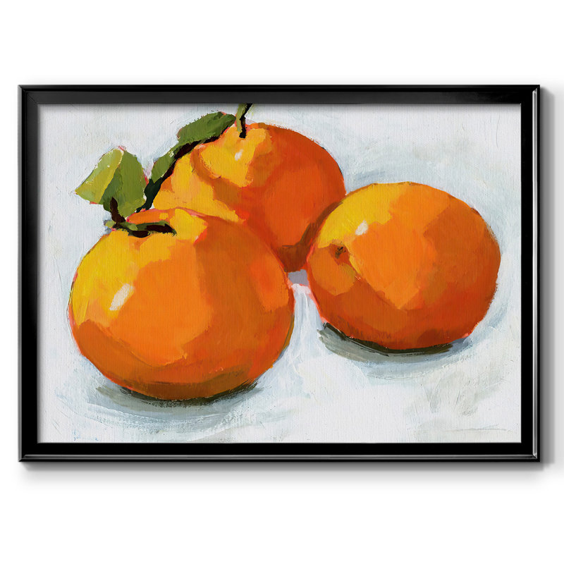 Mathewson Citrus Grouping I, H 30 po x l 44 po x P 1,5 po, Toile encadrée noire à coins fermés