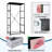 4 Drawer Dresser for Bedroom, Narrow Chest of Drawers, Wooden Top and Study Iron Frame 18"x37.5"-(WxH)
