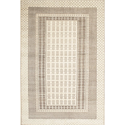 Tapis beige/gris contemporain