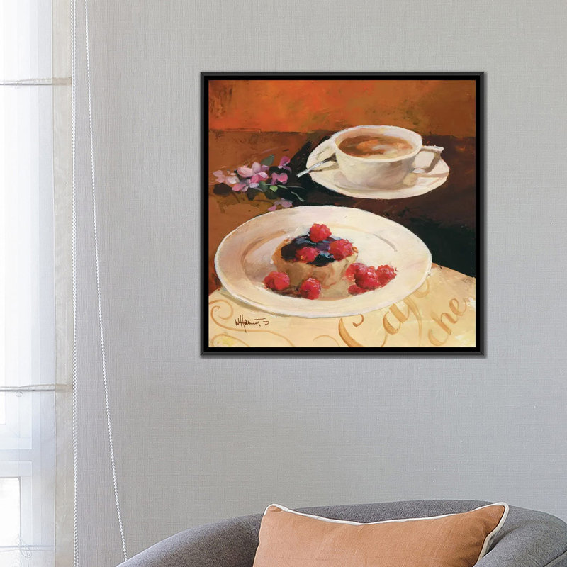 «Cafe Grande IV» par Wrarap Canvas - reproduction d'art sur toile tendue avec châssis, H 18 po x l 18 po x P 1,5 po