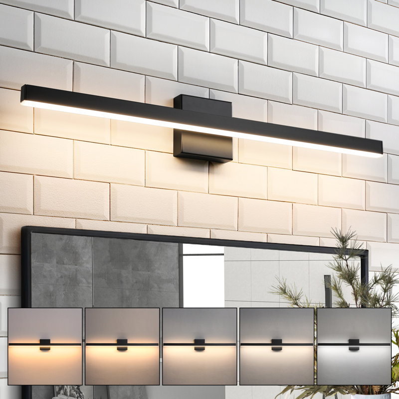 Éclairage à DEL à intensité variable pour meuble-lavabo à DEL 32 po Navpreet, Noir