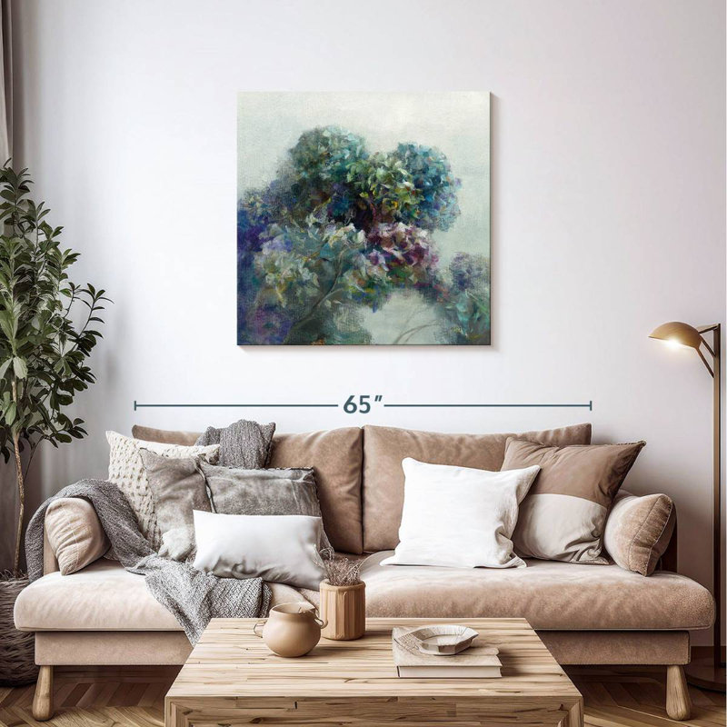 Harnek Abstract Hydrangea, 36" H x 36" W