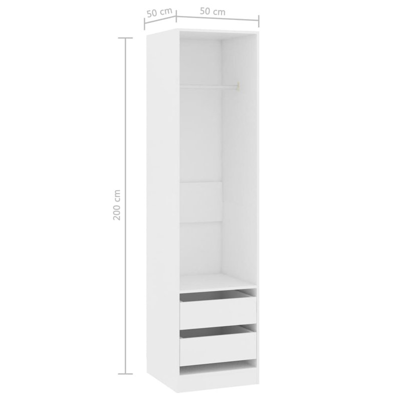 Edela Manufactured Wood Wardrobe, White