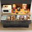 Cage Farmhouse Pantry, armoire de 71 po de hauteur avec prise de courant, éclairage à DEL, 2 tiroirs, 8 portes et rangement ouvert pour la cuisine et la salle à manger-627477102-631202090