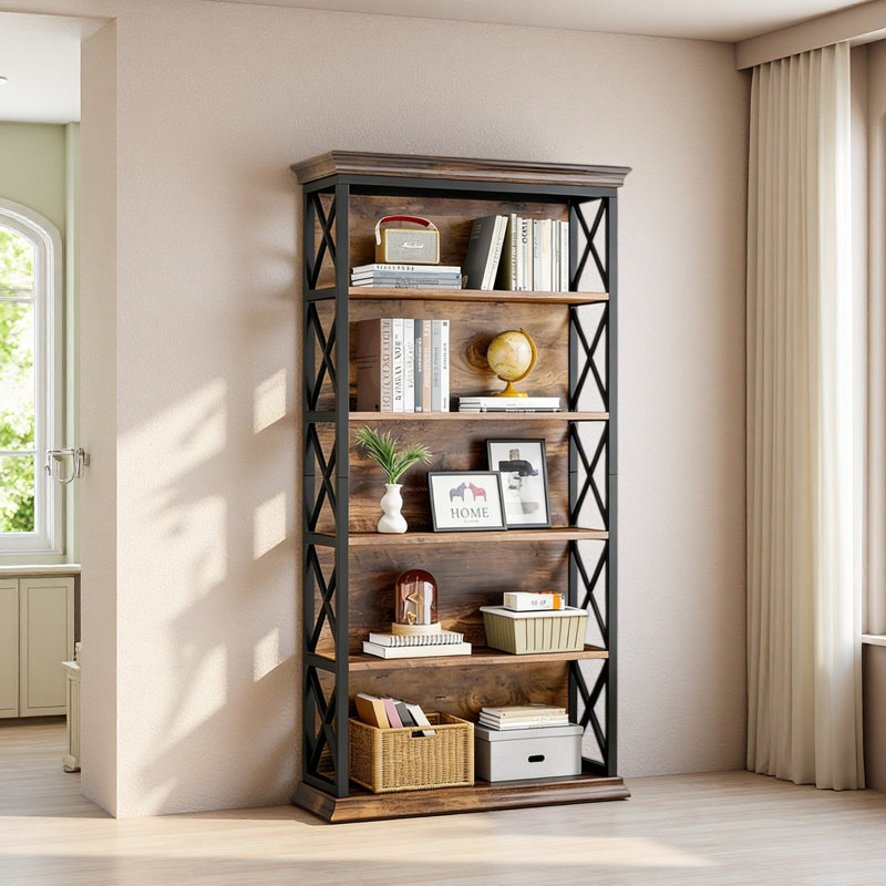 Tablette élégante, bibliothèque spacieuse, bibliothèque de style moderne