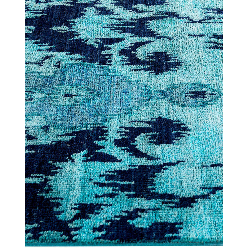 Contemporary One-of-a-Kind 2' 6" X 10' 5" Hand Knotted Area Rug