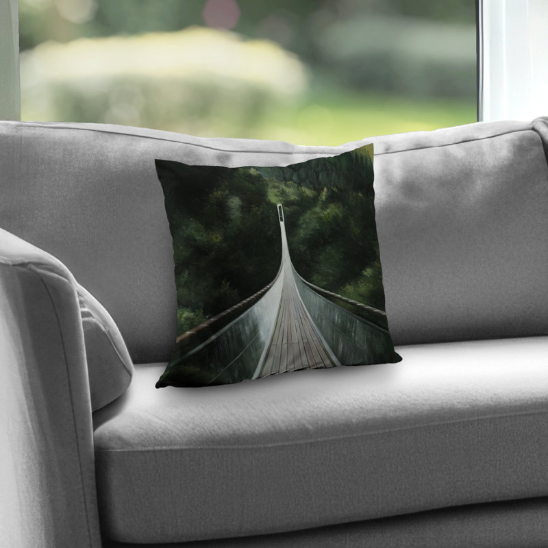 Steep Bridge - Modern Poly Twill Throw for Home Decor
