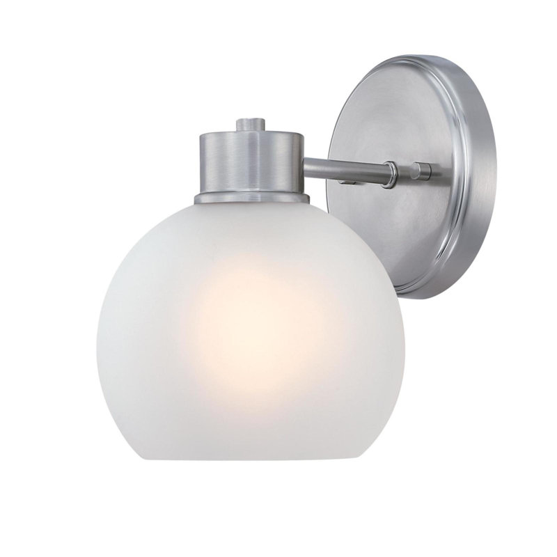Steel Armed Sconce, Nickel