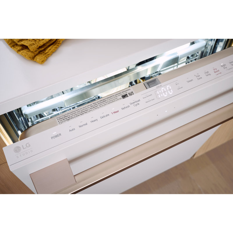 Lg Studio Smart Top Control Dishwasher With 1-Hour Wash & Dry, Quadwash Pro, Truesteam And Dynamic Heat Dry, Essence White