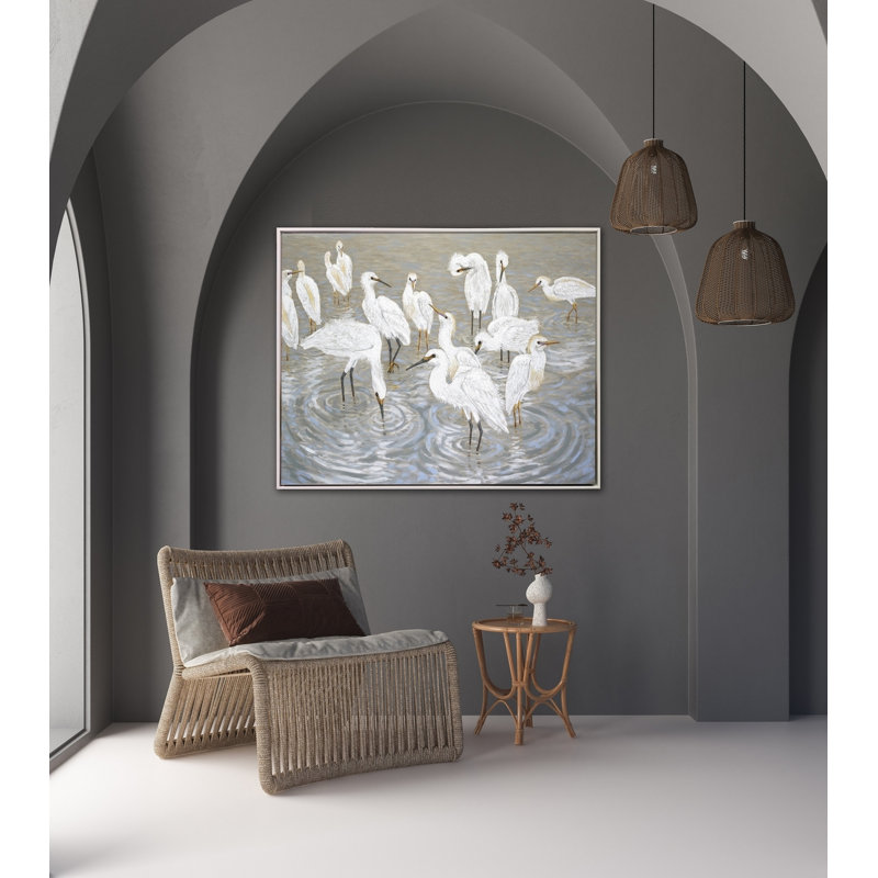 «Herons and Egrets», art mural sur toile