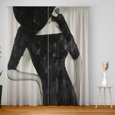 Beautiful Classic Woman Blackout Curtains | Home Decor Pair