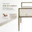 Banc d'appoint moderne en métal martelé 60 po Lalia-124262812