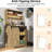 55" Farmhouse Coffee Bar Hutch with LED Light, Storage & Sliding Barn Door-632302532