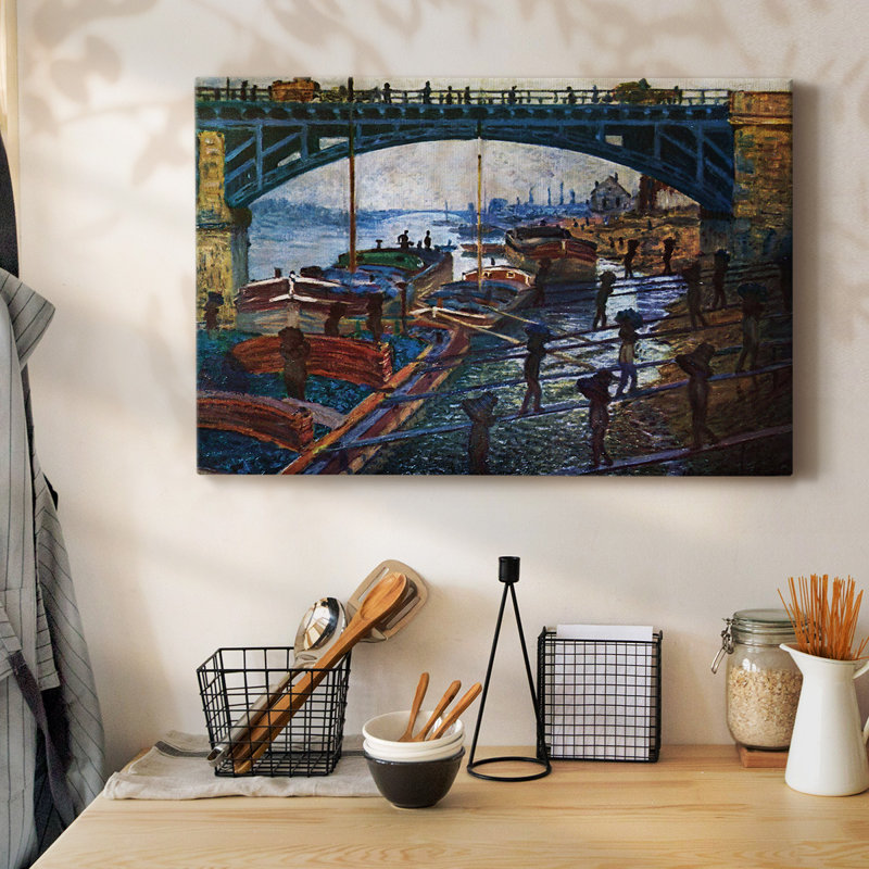 Le transporteur de charbon par Monet-Gallery, toile tendue, H 40 po x l 60 po
