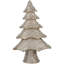 Arbre de Noël 20,5 po à perles transparentes et paillettes dorées