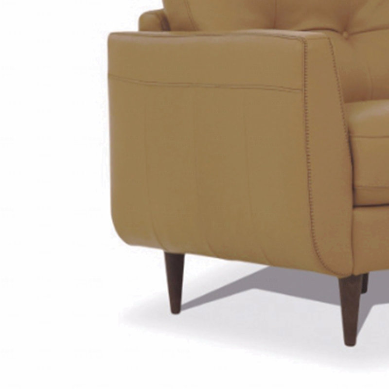Fauteuil d'appoint en cuir camel