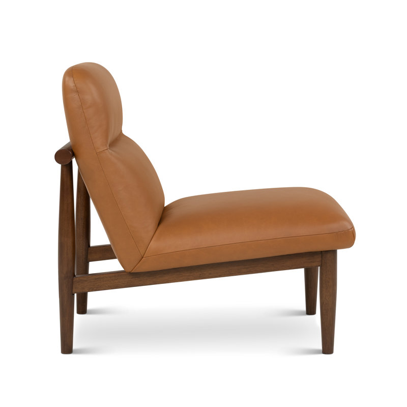 Hudson Leather Accent Chair, Panama Tan Genuine Leather