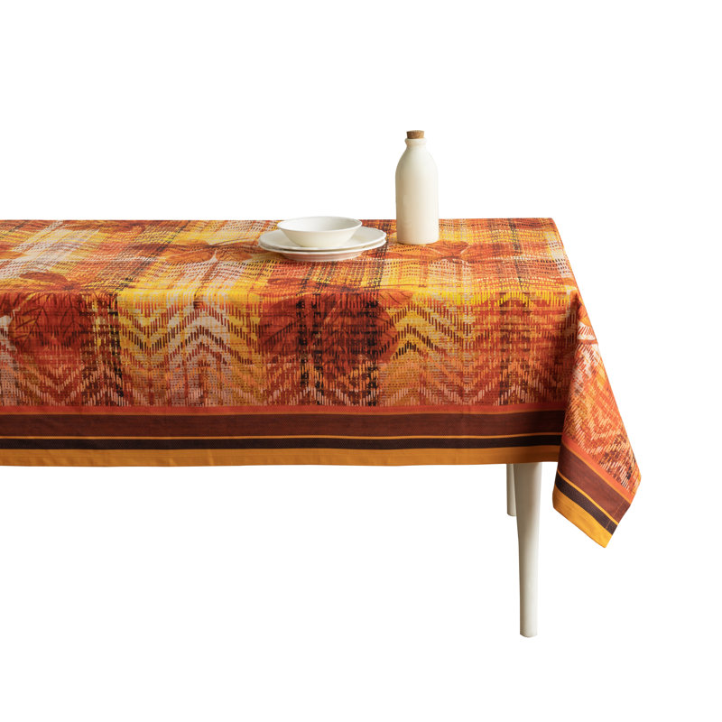 Maison d' Hermine Table Cloth Square Table 100% Cotton 54 x 54 Inches Fall Tablecloth Reusable Everyday Use for Thanksgiving Christmas Decorations Dining Farmhouse Party (Thanksgiving Tartan)