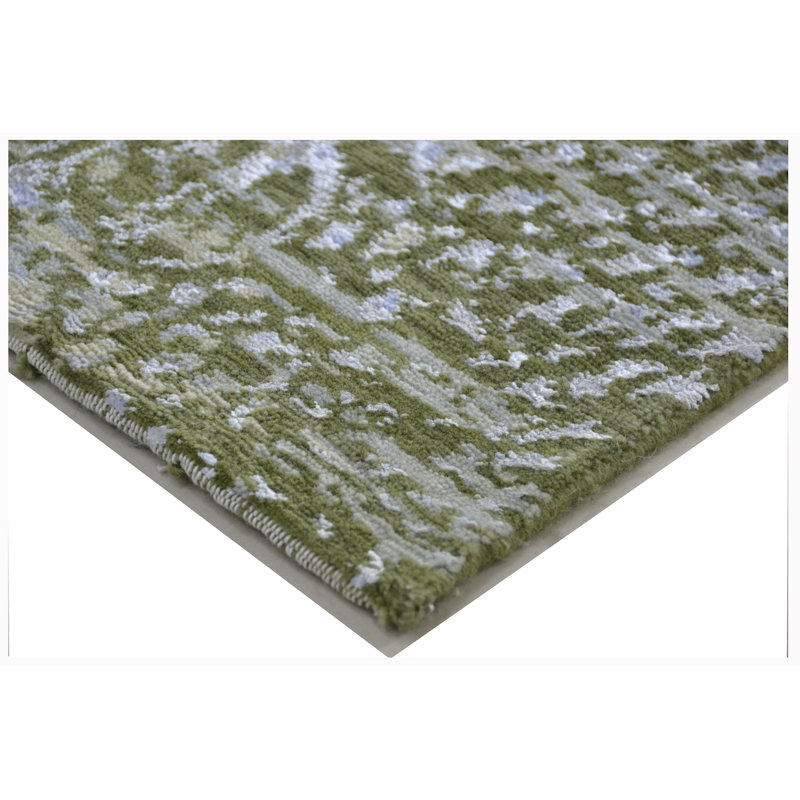 Hand Knotted Animal Print Area Rug, Rectangle 8' x 10'