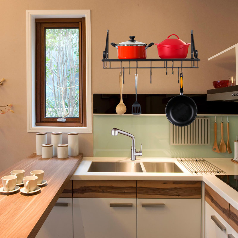 Metal Rectangle Wall Mounted Pot Rack