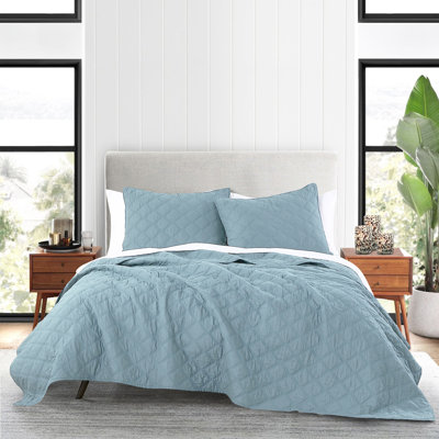 Anne Klein 100% Cotton Diamond Quilt Set