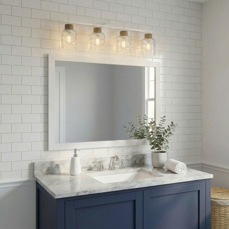 Baltic 4-Light Matte White Bath Light