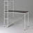 Reversible Smart Workstation Desk, White/Brown Wooden