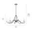 Lustre ovale 44,5 pouces Freesia en noir texturé 44,5 pouces-70048103-70048104