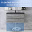 Meuble-lavabo mural mural flottant simple gris-832527708