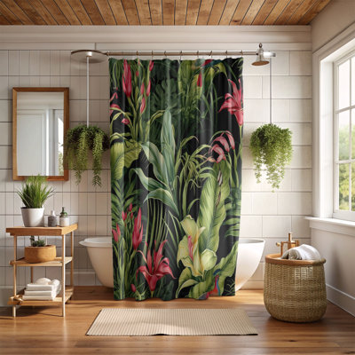 Rideau de douche standard 1 pièce Tropic Blossom