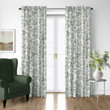 Tinsley Ivy Cotton Rod Pocket Drapery Panel Set of 2