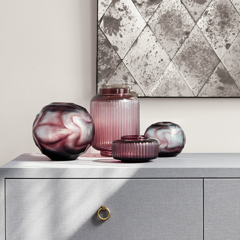 Planeta Glass Table Vase, Lilac, Small
