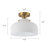 1-Light Modern Opal Glass Semi Flush Mount