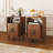 Fluted End Table With Storage Set Of 2, Small Bedside Table With Door
