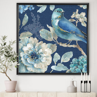 «Indigold Bird Cottage Family III», reproduction sur toile encadrée