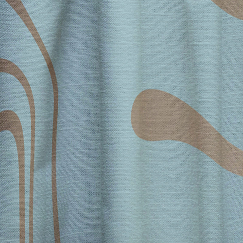 Golden Marble Design I - Abstract Curtain - Velvet Room darkening - 1 panel, 52"W x 108"L