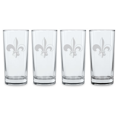 Fleur De Lis 15oz. Highball Glass Set