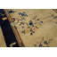 1920s Ivory Small Scatter Size Rectangle Chinese Wool Antique Knotted - Art Deco Rug