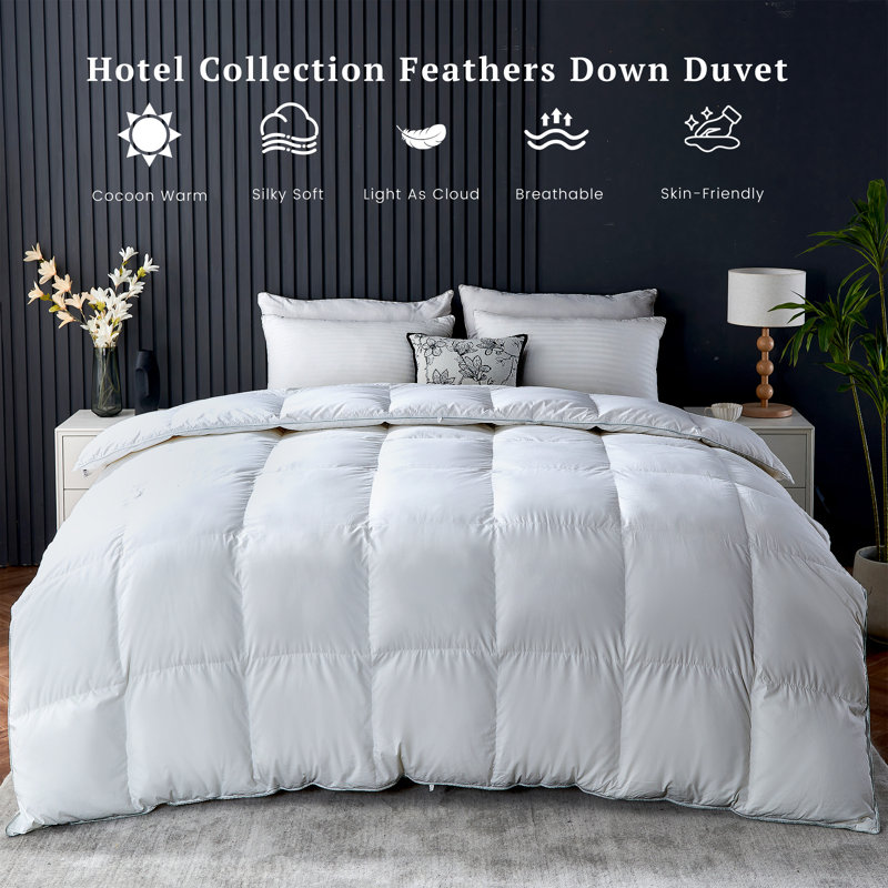 Housse de couette en duvet d'oie et housse de couette en duvet synthétique, Simple
