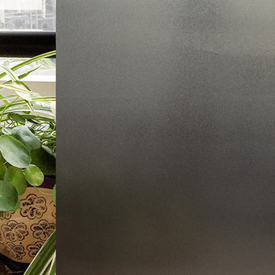 Black Static Cling Frosted Window Privacy Film