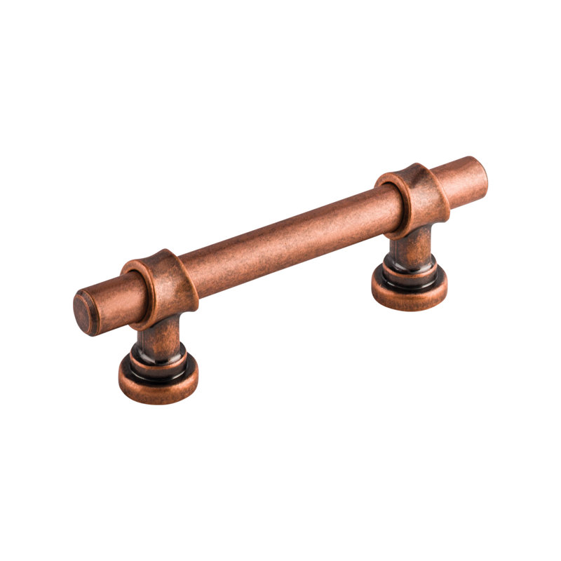 Bit Bar Pull, Antique Copper, 3" Center to Center