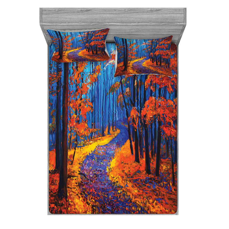Microfiber Sheet Set, Queen Sheet Set with Fitted Sheet